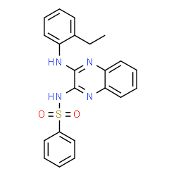 ChemSpider 2D Image | N-{3-[(2-Ethylphenyl)amino]-2-quinoxalinyl}benzenesulfonamide | C22H20N4O2S