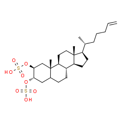 ChemSpider 2D Image | (2S,3S,8R,9S,10S,13R,14S,17R)-17-[(2R)-6-Hepten-2-yl]-10,13-dimethylhexadecahydro-1H-cyclopenta[a]phenanthrene-2,3-diyl bis(hydrogen sulfate) | C26H44O8S2