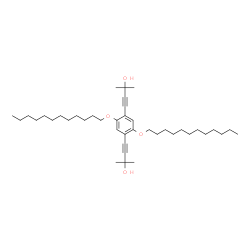 ChemSpider 2D Image | 4,4'-[2,5-Bis(dodecyloxy)-1,4-phenylene]bis(2-methyl-3-butyn-2-ol) | C40H66O4