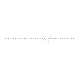 ChemSpider 2D Image | N-[(2S,3R,4E)-1,3-Dihydroxy-4-hexadecen-2-yl]tetracosanamide | C40H79NO3