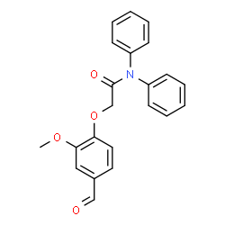 ChemSpider 2D Image | 2-(4-Formyl-2-methoxyphenoxy)-N,N-diphenylacetamide | C22H19NO4