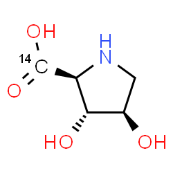 ChemSpider 2D Image | (3R,4R)-3,4-Dihydroxy-L-(~14~C)proline | C414CH9NO4