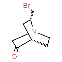 ChemSpider 2D Image | (4S,6R)-6-(Bromomethyl)quinuclidin-3-one | C8H12BrNO