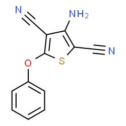ChemSpider 2D Image | 3-Amino-5-phenoxy-2,4-thiophenedicarbonitrile | C12H7N3OS