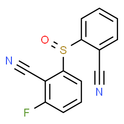 ChemSpider 2D Image | 2-[(2-Cyanophenyl)sulfinyl]-6-fluorobenzonitrile | C14H7FN2OS