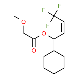 ChemSpider 2D Image | (2Z)-1-Cyclohexyl-4,4,4-trifluoro-2-buten-1-yl methoxyacetate | C13H19F3O3