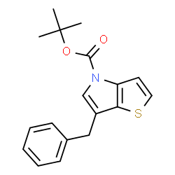 ChemSpider 2D Image | 2-Methyl-2-propanyl 6-benzyl-4H-thieno[3,2-b]pyrrole-4-carboxylate | C18H19NO2S