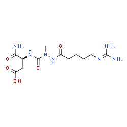 ChemSpider 2D Image | N~2~-[(2-{5-[(Diaminomethylene)amino]pentanoyl}-1-methylhydrazino)carbonyl]-L-alpha-asparagine | C12H23N7O5