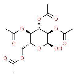 ChemSpider 2D Image | 2,3,4,6-Tetra-O-acetyl-alpha-D-glucopyranose | C14H20O10