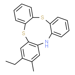 ChemSpider 2D Image | 3-Ethyl-2-methyl-15H-tribenzo[b,e,h][1,4,7]dithiazonine | C21H19NS2