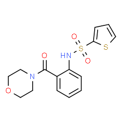 ChemSpider 2D Image | N-[2-(4-Morpholinylcarbonyl)phenyl]-2-thiophenesulfonamide | C15H16N2O4S2