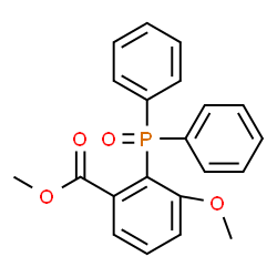 ChemSpider 2D Image | Methyl 2-(diphenylphosphoryl)-3-methoxybenzoate | C21H19O4P