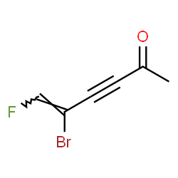 ChemSpider 2D Image | (5Z)-5-Bromo-6-fluoro-5-hexen-3-yn-2-one | C6H4BrFO