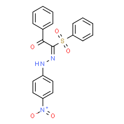 ChemSpider 2D Image | (2E)-2-[(4-Nitrophenyl)hydrazono]-1-phenyl-2-(phenylsulfonyl)ethanone | C20H15N3O5S