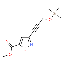 ChemSpider 2D Image | Methyl 3-{3-[(trimethylsilyl)oxy]-1-propyn-1-yl}-1,2-oxazole-5-carboxylate | C11H15NO4Si