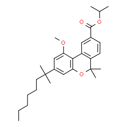 ChemSpider 2D Image | Isopropyl 1-methoxy-6,6-dimethyl-3-(2-methyl-2-octanyl)-6H-benzo[c]chromene-9-carboxylate | C29H40O4