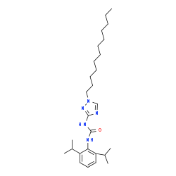 ChemSpider 2D Image | 1-(2,6-Diisopropylphenyl)-3-(1-dodecyl-1H-1,2,4-triazol-3-yl)urea | C27H45N5O