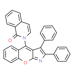 ChemSpider 2D Image | 2-(2,3-Diphenylchromeno[2,3-b]pyrrol-4-yl)-1(2H)-isoquinolinone | C32H20N2O2