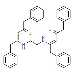 ChemSpider 2D Image | (3Z,3'Z)-4,4'-(1,2-Ethanediyldiimino)bis(1,5-diphenyl-3-penten-2-one) | C36H36N2O2