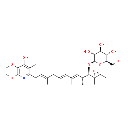 ChemSpider 2D Image | (11S,12R)piericidin C1 10-O-β-D-glucoside | C31H47NO10