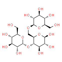 ChemSpider 2D Image | alpha-D-Glucopyranosyl-(1->4)-[beta-D-glucopyranosyl-(1->6)]-beta-D-glucopyranose | C18H32O16