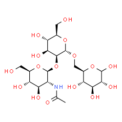 ChemSpider 2D Image | 2-Acetamido-2-deoxy-beta-D-glucopyranosyl-(1->2)-alpha-D-mannopyranosyl-(1->6)-D-glucopyranose | C20H35NO16