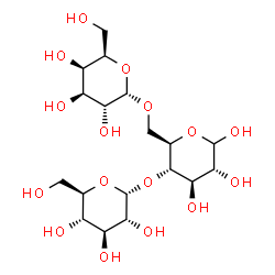 ChemSpider 2D Image | alpha-D-Galactopyranosyl-(1->6)-[alpha-D-glucopyranosyl-(1->4)]-D-glucopyranose | C18H32O16