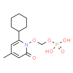 ChemSpider 2D Image | [(6-Cyclohexyl-4-methyl-2-oxo-1(2H)-pyridinyl)oxy]methyl dihydrogen phosphate | C13H20NO6P