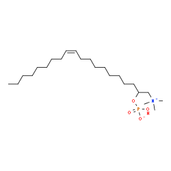 ChemSpider 2D Image | (11Z)-1-(Trimethylammonio)-11-icosen-2-yl hydrogen phosphate | C23H48NO4P