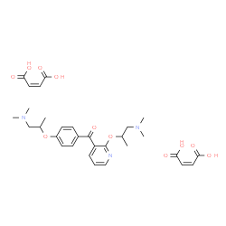 ChemSpider 2D Image | (4-{[1-(Dimethylamino)-2-propanyl]oxy}phenyl)(2-{[1-(dimethylamino)-2-propanyl]oxy}-3-pyridinyl)methanone (2Z)-2-butenedioate (1:2) | C30H39N3O11