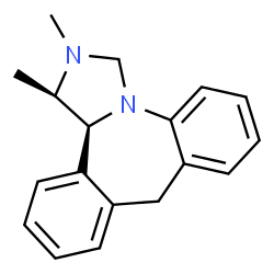 ChemSpider 2D Image | (1R,13bS)-1,2-Dimethyl-2,3,9,13b-tetrahydro-1H-dibenzo[c,f]imidazo[1,5-a]azepine | C18H20N2