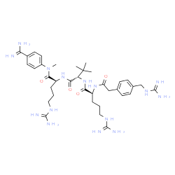 ChemSpider 2D Image | N~2~-{[4-(Carbamimidamidomethyl)phenyl]acetyl}-L-arginyl-3-methyl-L-valyl-N-(4-carbamimidoylphenyl)-N-methyl-L-argininamide | C36H57N15O4