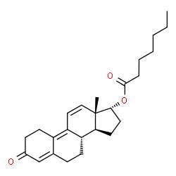 ChemSpider 2D Image | (17alpha)-3-Oxoestra-4,9,11-trien-17-yl heptanoate | C25H34O3