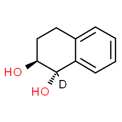 ChemSpider 2D Image | (1S,2S)-(1-~2~H)-1,2,3,4-Tetrahydro-1,2-naphthalenediol | C10H11DO2