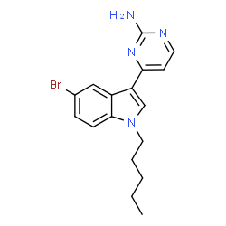 ChemSpider 2D Image | 4-(5-Bromo-1-pentyl-1H-indol-3-yl)-2-pyrimidinamine | C17H19BrN4
