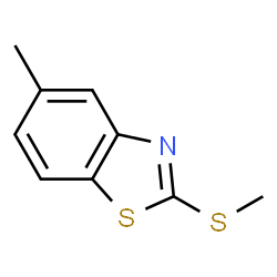 ChemSpider 2D Image | 5-Methyl-2-(methylsulfanyl)-1,3-benzothiazole | C9H9NS2