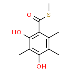 ChemSpider 2D Image | S-Methyl 2,4-dihydroxy-3,5,6-trimethylbenzenecarbothioate | C11H14O3S