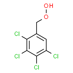 ChemSpider 2D Image | 2,3,4,5-Tetrachlorobenzyl hydroperoxide | C7H4Cl4O2