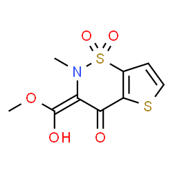 ChemSpider 2D Image | (3Z)-3-[Hydroxy(methoxy)methylene]-2-methyl-2,3-dihydro-4H-thieno[2,3-e][1,2]thiazin-4-one 1,1-dioxide | C9H9NO5S2