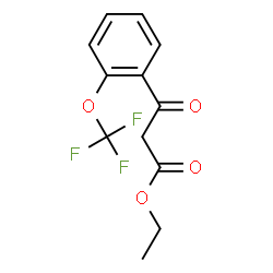 ChemSpider 2D Image | ethyl 3-oxo-3-(2-(trifluoromethoxy)phenyl)propanoate | C12H11F3O4