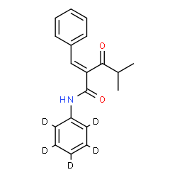 ChemSpider 2D Image | (2E)-2-Benzylidene-4-methyl-3-oxo-N-(~2~H_5_)phenylpentanamide | C19H14D5NO2