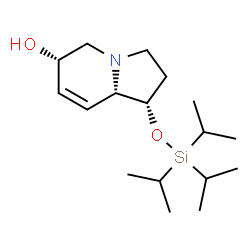 ChemSpider 2D Image | (1S,6S,8aS)-1-[(Triisopropylsilyl)oxy]-1,2,3,5,6,8a-hexahydro-6-indolizinol | C17H33NO2Si