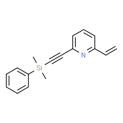 ChemSpider 2D Image | 2-{[Dimethyl(phenyl)silyl]ethynyl}-6-vinylpyridine | C17H17NSi