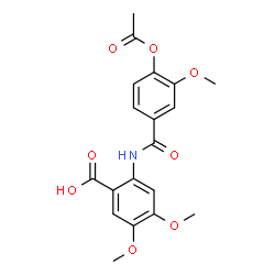ChemSpider 2D Image | 2-[(4-Acetoxy-3-methoxybenzoyl)amino]-4,5-dimethoxybenzoic acid | C19H19NO8