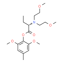 ChemSpider 2D Image | 2,6-Dimethoxy-4-methylphenyl (2S)-2-[bis(2-methoxyethyl)amino]butanoate | C19H31NO6