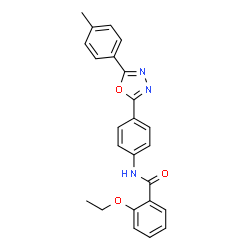 ChemSpider 2D Image | 2-Ethoxy-N-{4-[5-(4-methylphenyl)-1,3,4-oxadiazol-2-yl]phenyl}benzamide | C24H21N3O3