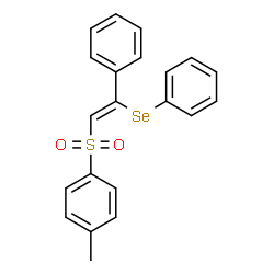 ChemSpider 2D Image | 1-Methyl-4-{[(Z)-2-phenyl-2-(phenylselanyl)vinyl]sulfonyl}benzene | C21H18O2SSe