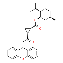 ChemSpider 2D Image | (1R,2S,5R)-2-Isopropyl-5-methylcyclohexyl (1S,2S)-2-(9H-xanthen-9-ylacetyl)cyclopropanecarboxylate | C29H34O4