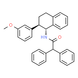 ChemSpider 2D Image | N-[(1R,2R)-2-(3-Methoxyphenyl)-1,2,3,4-tetrahydro-1-naphthalenyl]-2,2-diphenylacetamide | C31H29NO2