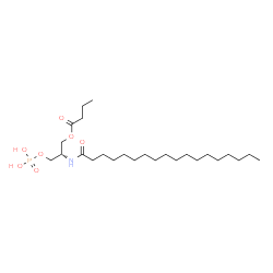 ChemSpider 2D Image | (2S)-3-(Phosphonooxy)-2-(stearoylamino)propyl butyrate | C25H50NO7P